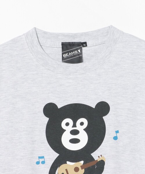 BEAMS T（ビームスティー）の「BEAMS T / ウクレレ ベア Tシャツ（Tシャツ/カットソー・メンズ・ライトグレー/ネイビー・SMALL/MEDIUM/LARGE/X-LARGE）」の4枚目の写真