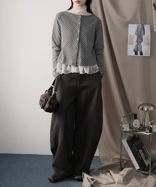 Ulysses(ユリシス)の「ミニドットカーディガン(カーディガン/ボレロ・レディース・グレー・S/M)」の16枚目の写真