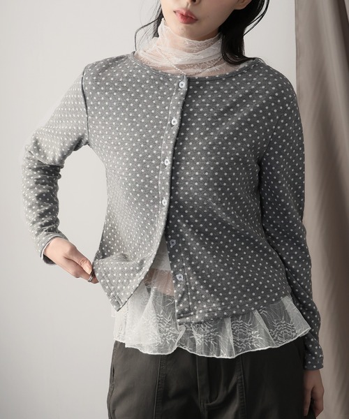 Ulysses(ユリシス)の「ミニドットカーディガン(カーディガン/ボレロ・レディース・グレー・S/M)」の15枚目の写真