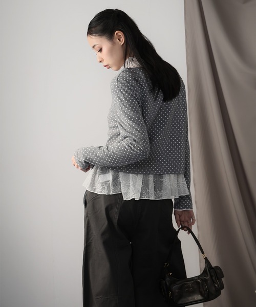 Ulysses(ユリシス)の「ミニドットカーディガン(カーディガン/ボレロ・レディース・グレー・S/M)」の9枚目の写真