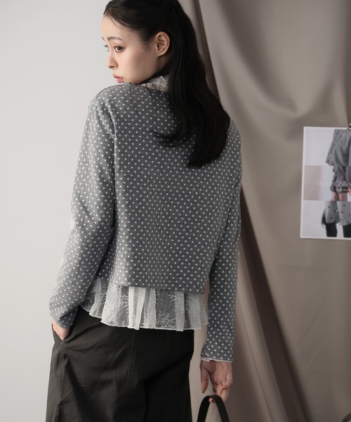 Ulysses(ユリシス)の「ミニドットカーディガン(カーディガン/ボレロ・レディース・グレー・S/M)」の10枚目の写真