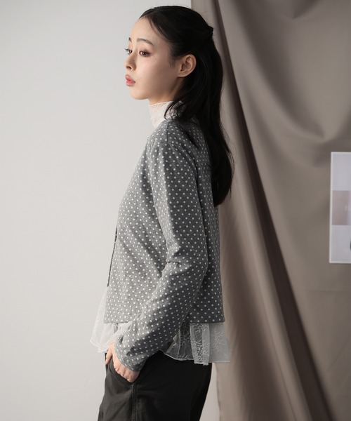 Ulysses(ユリシス)の「ミニドットカーディガン(カーディガン/ボレロ・レディース・グレー・S/M)」の11枚目の写真