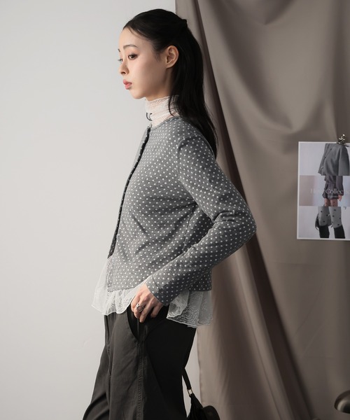 Ulysses(ユリシス)の「ミニドットカーディガン(カーディガン/ボレロ・レディース・グレー・S/M)」の14枚目の写真