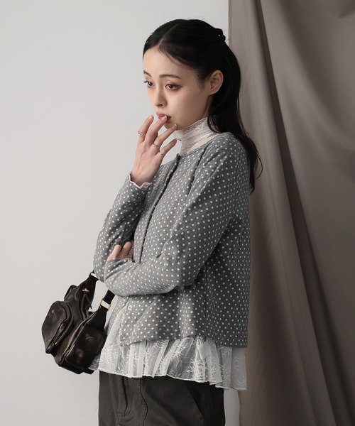 Ulysses(ユリシス)の「ミニドットカーディガン(カーディガン/ボレロ・レディース・グレー・S/M)」の12枚目の写真