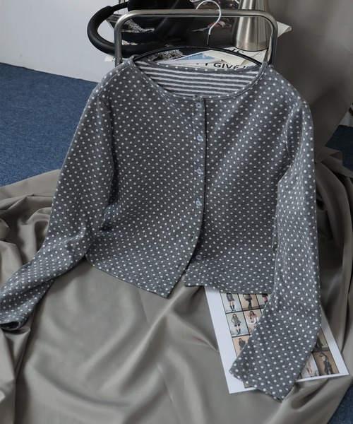 Ulysses(ユリシス)の「ミニドットカーディガン(カーディガン/ボレロ・レディース・グレー・S/M)」の3枚目の写真