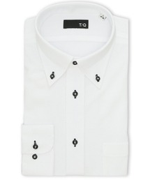 TAKA-Q（タカキュー）の「【ストレッチ ノンアイロン 吸水速乾】タカキュー ボタンダウン ビジネス ドレス 長袖 ニット ワイシャツ（ビジネスシャツ）」