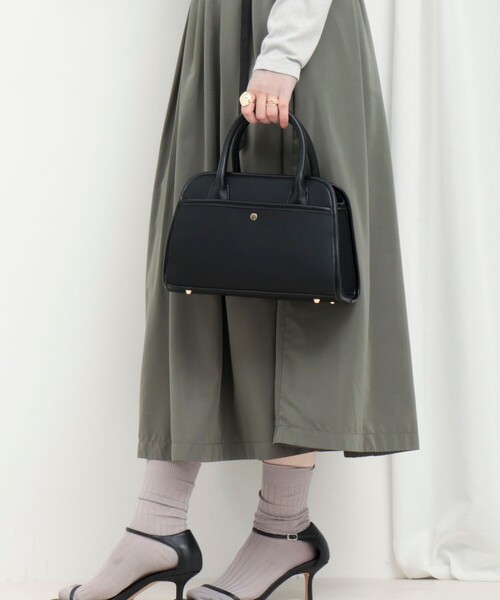 MICO COULIER（ミコクリエ）の「トリミングトートバッグ（トートバッグ・レディース・ブラック/ブラウン・FREE）」の2枚目の写真