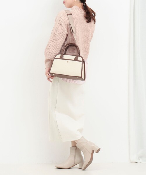 MICO COULIER（ミコクリエ）の「トリミングトートバッグ（トートバッグ・レディース・ブラック/ブラウン・FREE）」の3枚目の写真