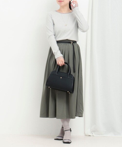 MICO COULIER（ミコクリエ）の「トリミングトートバッグ（トートバッグ・レディース・ブラック/ブラウン・FREE）」の5枚目の写真