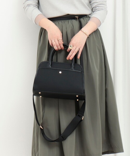 MICO COULIER（ミコクリエ）の「トリミングトートバッグ（トートバッグ・レディース・ブラック/ブラウン・FREE）」の7枚目の写真