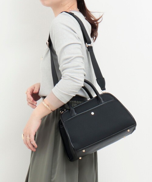 MICO COULIER（ミコクリエ）の「トリミングトートバッグ（トートバッグ・レディース・ブラック/ブラウン・FREE）」の8枚目の写真