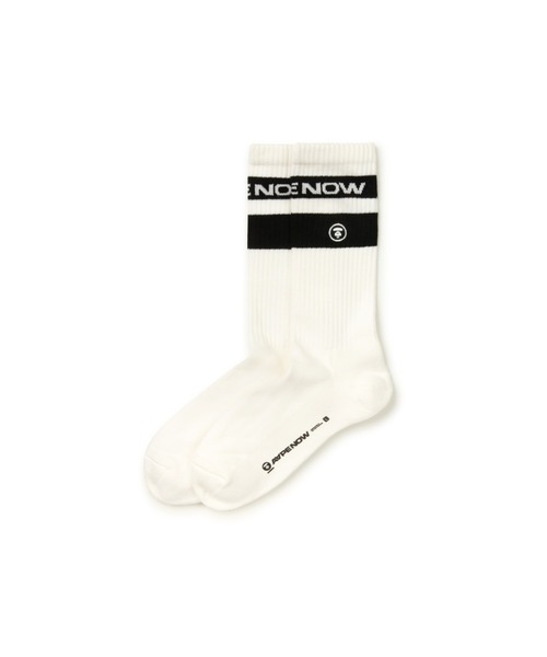 AAPE BY A BATHING APE（エーエイプバイアベイシングエイプ）の「AAPE NOW SOCKS（ソックス/靴下・メンズ・ホワイト/カーキ/ブラック系その他/ホワイト系その他・SMALL/LARGE）」の4枚目の写真
