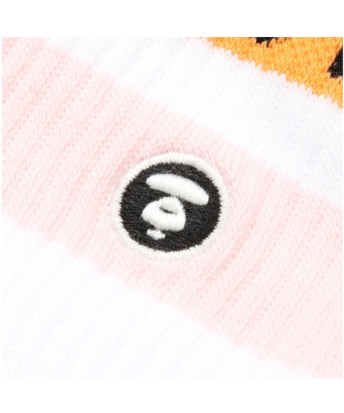 AAPE BY A BATHING APE（エーエイプバイアベイシングエイプ）の「AAPE NOW SOCKS（ソックス/靴下・メンズ・ホワイト/カーキ/ブラック系その他/ホワイト系その他・SMALL/LARGE）」の6枚目の写真