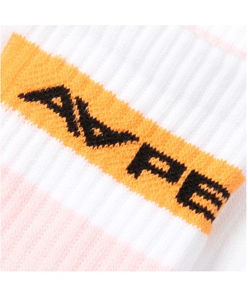 AAPE BY A BATHING APE（エーエイプバイアベイシングエイプ）の「AAPE NOW SOCKS（ソックス/靴下・メンズ・ホワイト/カーキ/ブラック系その他/ホワイト系その他・SMALL/LARGE）」の7枚目の写真
