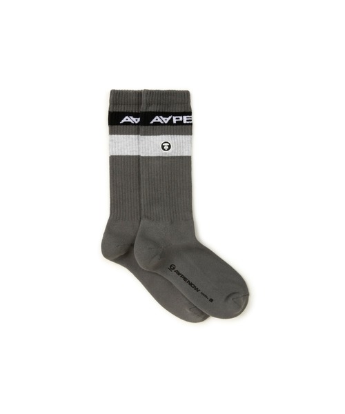 AAPE BY A BATHING APE（エーエイプバイアベイシングエイプ）の「AAPE NOW SOCKS（ソックス/靴下・メンズ・ホワイト/カーキ/ブラック系その他/ホワイト系その他・SMALL/LARGE）」の14枚目の写真