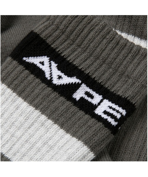 AAPE BY A BATHING APE（エーエイプバイアベイシングエイプ）の「AAPE NOW SOCKS（ソックス/靴下・メンズ・ホワイト/カーキ/ブラック系その他/ホワイト系その他・SMALL/LARGE）」の16枚目の写真