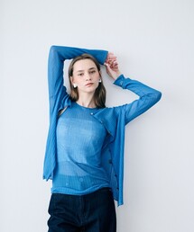 ランダムリブシアーニット カーディガン