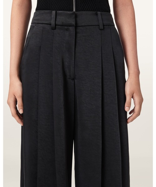 ALLSAINTS（オールセインツ）の「POPPY SATIN STRAIGHT LEG TROUSERS | POPPY サテン ストレート レッグ トラウザー（その他パンツ・レディース・ブラック・4/6/8）」の3枚目の写真