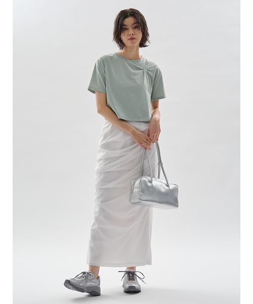 emmi（エミ）の「レザーボストンバッグ（ボストンバッグ・レディース・シルバー/ブラック/レッド/ライム・F）」の10枚目の写真