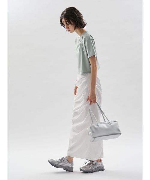 emmi（エミ）の「レザーボストンバッグ（ボストンバッグ・レディース・シルバー/ブラック/レッド/ライム・F）」の13枚目の写真