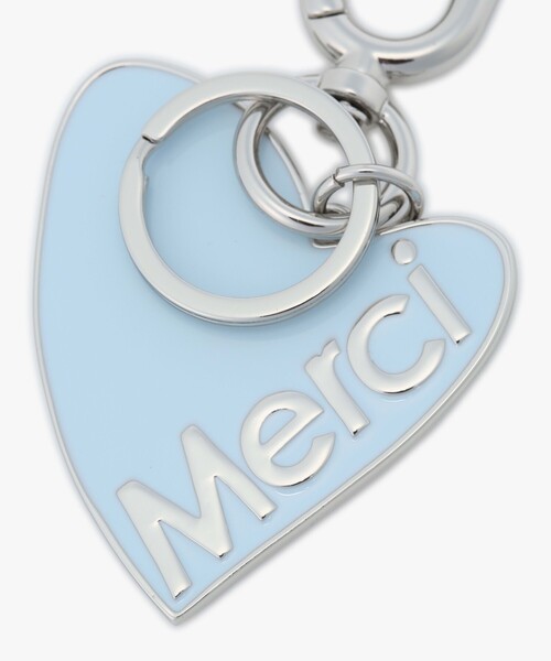 To b. by agnes b.（トゥービーバイアニエスベー）の「メッセージ ハート キーチャーム "Merci"（リング・レディース・ブルー系その他・FREE）」の4枚目の写真