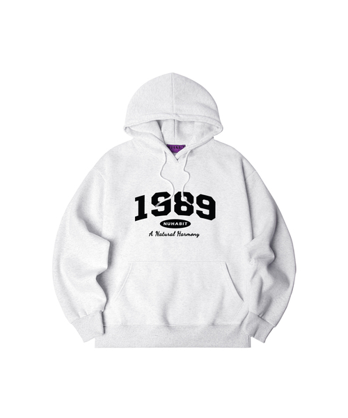 NUHABIT(ニューハビット)の「N/H DAILY CLOTHES オーバーサイズ 起毛 フードパーカー_メランジホワイト (SOH4-4NH1191)(パーカー・メンズ・ライトグレー・X-LARGE/LARGE/MEDIUM)」の1枚目の写真