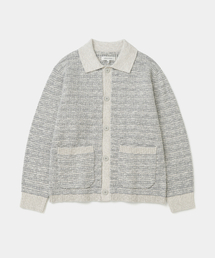 tweed knit cardigan grey