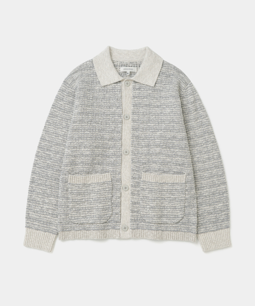 UNIFORM BRIDGE(ユニフォームブリッジ)の「tweed knit cardigan grey(カーディガン/ボレロ・メンズ・その他・MEDIUM/LARGE/X-LARGE)」の1枚目の写真
