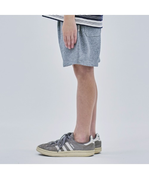 Smoothy(スムージー)の「SMOOTHY Sweat Shorts pants / スムージー スウェット ショーツ(スウェットパンツ・キッズ・ヘザーグレー/ブラック・130/140/150/160/120)」の4枚目の写真