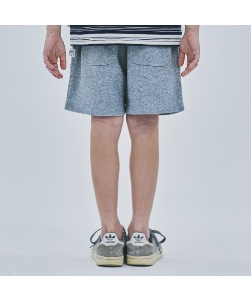 Smoothy(スムージー)の「SMOOTHY Sweat Shorts pants / スムージー スウェット ショーツ(スウェットパンツ・キッズ・ヘザーグレー/ブラック・130/140/150/160/120)」の5枚目の写真