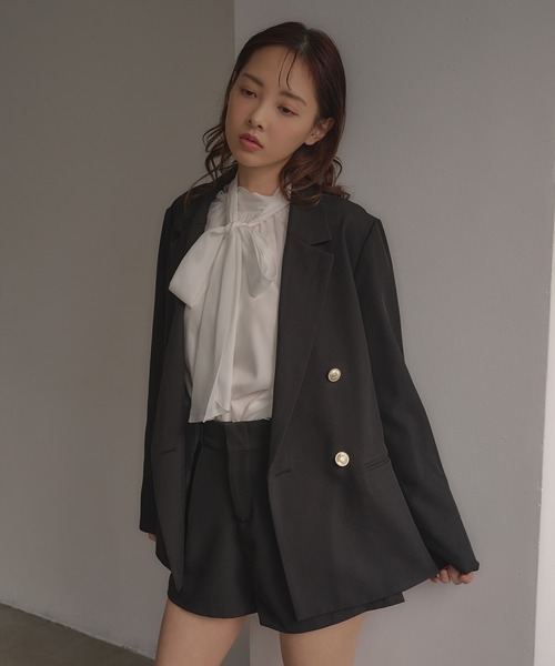INGNI SOELA（イングソエラ）の「【INGNI　SOELA】袖ボリュームシアーボウタイブラウス／WEB限定（シャツ/ブラウス・レディース・ブラック/ホワイト系6/オフホワイト・FREE）」の13枚目の写真