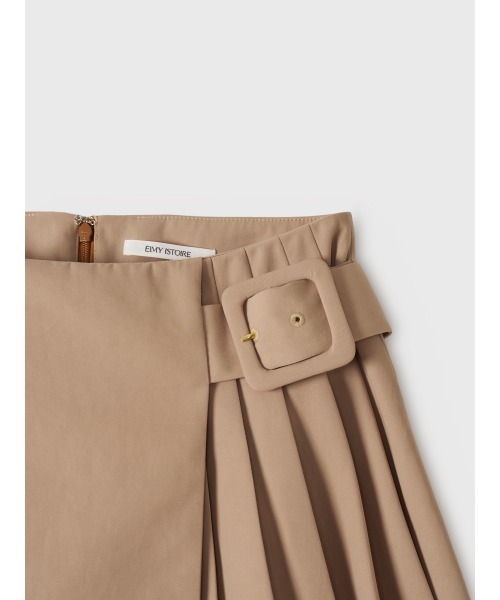 EIMY ISTOIRE（エイミーイストワール）の「【PRE ORDER】ハーフプリーツミニスカートショーパン（スカート・レディース・ブラック/ベージュ/グレー・38/36）」の12枚目の写真