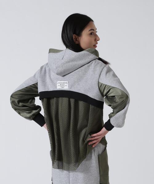 Risley(リズレー)の「Risley/リズレー/バックメッシュパーカー(パーカー・レディース・グレー/ブラック・F)」の22枚目の写真