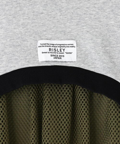 Risley（リズレー）の「Risley/リズレー/バックメッシュパーカー（パーカー・レディース・グレー/ブラック・F）」の4枚目の写真