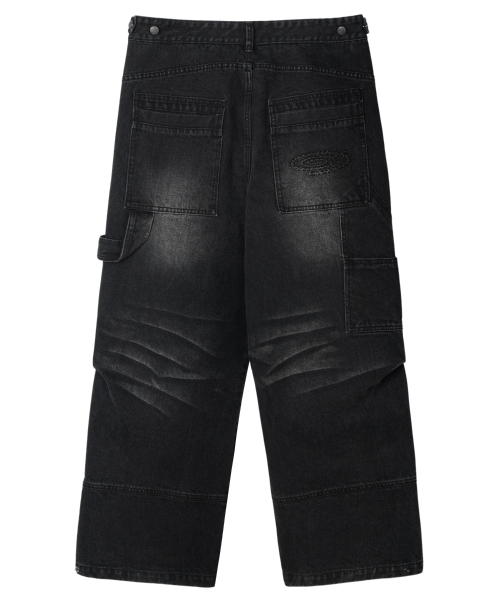 IDWS(アイドンワナセル)の「Overlap Carpenter Denim Pants Black(デニムパンツ・レディース・その他・0/1/2)」の3枚目の写真