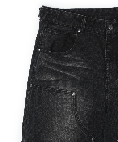IDWS(アイドンワナセル)の「Overlap Carpenter Denim Pants Black(デニムパンツ・レディース・その他・0/1/2)」の4枚目の写真