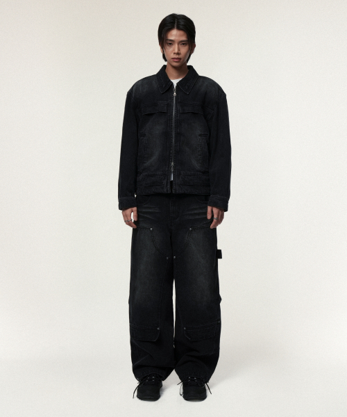 IDWS(アイドンワナセル)の「Overlap Carpenter Denim Pants Black(デニムパンツ・レディース・その他・0/1/2)」の8枚目の写真