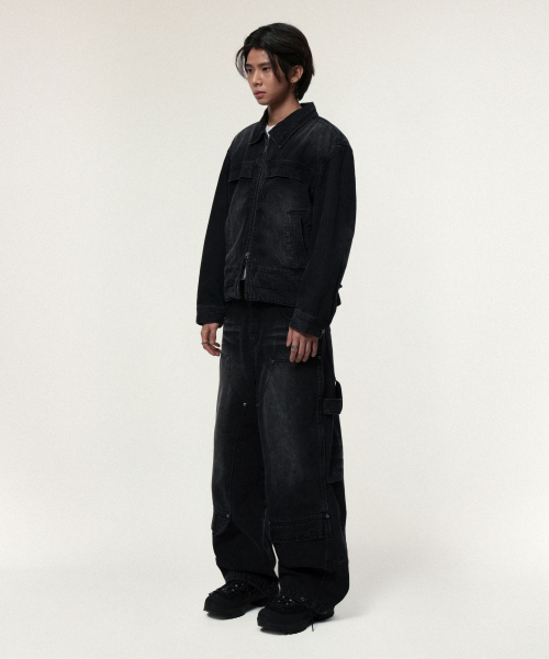 IDWS(アイドンワナセル)の「Overlap Carpenter Denim Pants Black(デニムパンツ・レディース・その他・0/1/2)」の9枚目の写真