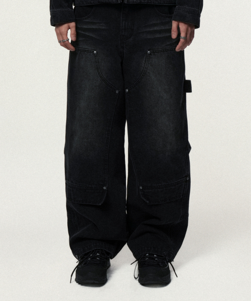 IDWS(アイドンワナセル)の「Overlap Carpenter Denim Pants Black(デニムパンツ・レディース・その他・0/1/2)」の12枚目の写真