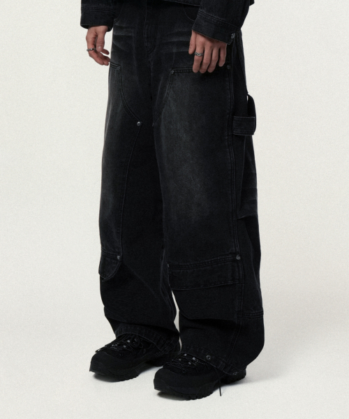 IDWS(アイドンワナセル)の「Overlap Carpenter Denim Pants Black(デニムパンツ・レディース・その他・0/1/2)」の13枚目の写真
