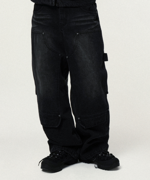 IDWS(アイドンワナセル)の「Overlap Carpenter Denim Pants Black(デニムパンツ・レディース・その他・0/1/2)」の15枚目の写真