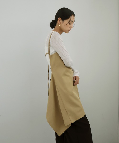 hellam（へラム）の「TRツイルバックオープンチュニックキャミ（キャミソール・レディース・アイボリー/ベージュ/グレー/ブラック・FREE）」の10枚目の写真