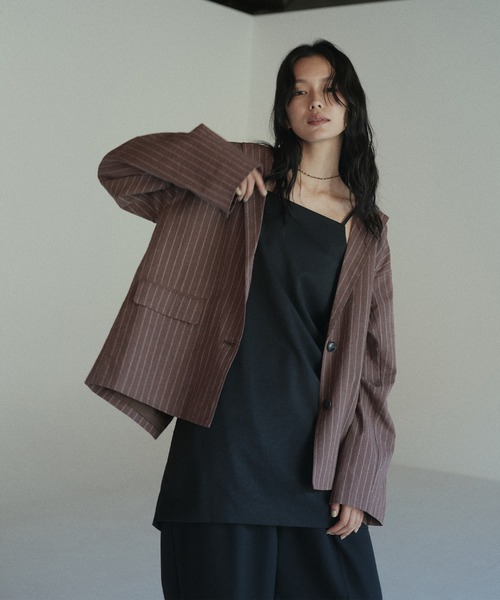 hellam（へラム）の「TRツイルバックオープンチュニックキャミ（キャミソール・レディース・アイボリー/ベージュ/グレー/ブラック・FREE）」の14枚目の写真