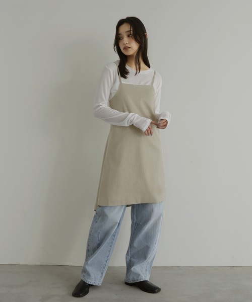 hellam（へラム）の「TRツイルバックオープンチュニックキャミ（キャミソール・レディース・アイボリー/ベージュ/グレー/ブラック・FREE）」の20枚目の写真
