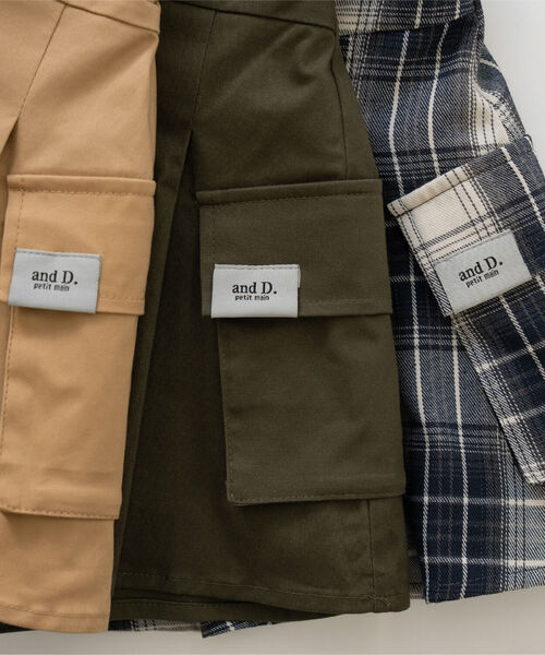 and D. petit main（アンドディープティマイン）の「プリーツカーゴキュロット（スカート・キッズ・ライトカーキ/ブラック/ベージュ・110cm/140cm/130cm/120cm/100cm）」の11枚目の写真