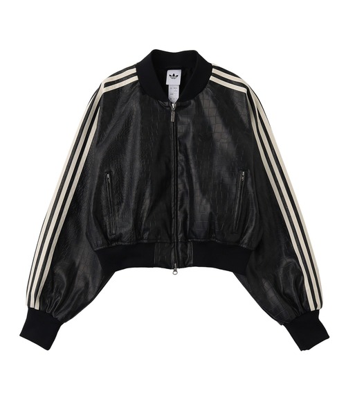 adidas Originals(アディダスオリジナルス)の「adidas W SST PLEATHER JACKET HL222(ブルゾン・メンズ・ブラック/バーガンディー・S/M)」の1枚目の写真