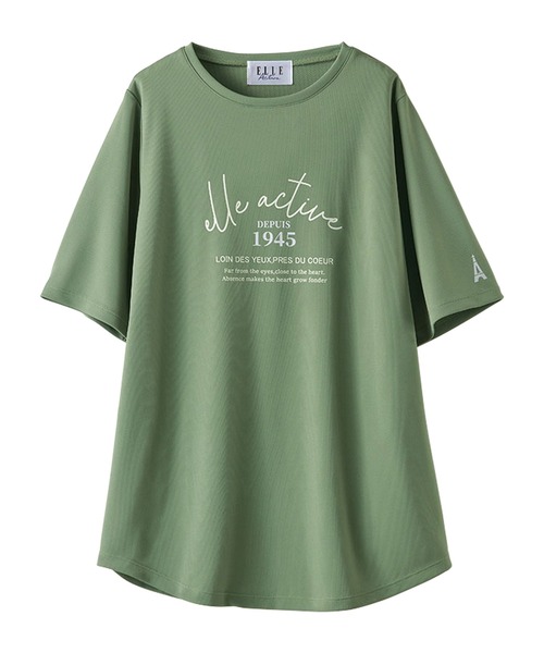 BELLUNA PLUS（ベルーナ）の「＜Ｅ／Ａ＞裏メッシュ裾ラウンドチュニック（Tシャツ/カットソー・レディース・オリーブ/ネイビー/イエロー・MEDIUM/LARGE/X-LARGE）」の14枚目の写真