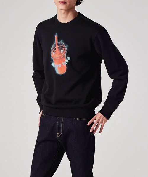 PS Paul Smith(ピーエスポールスミス)の「"Happy Drink" スウェット / 162563 668U(スウェット・メンズ・ブラック・X-LARGE/LARGE/MEDIUM)」の5枚目の写真