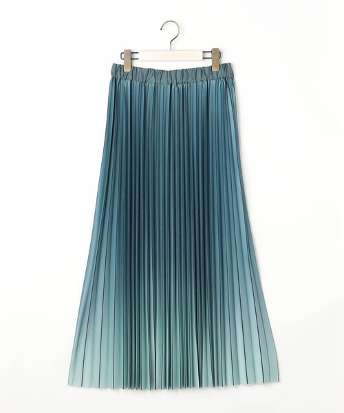 NICOLE white（ニコルホワイト）の「グラデーションプリーツスカート（スカート・レディース・ブルー/グリーン/ブラウン/ブラック・FREE）」の6枚目の写真