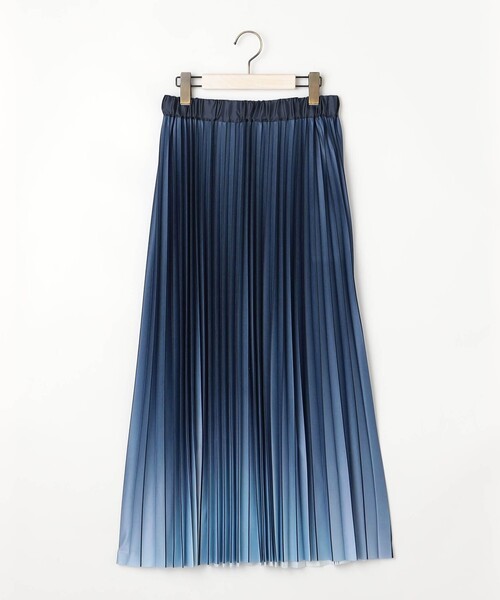 NICOLE white（ニコルホワイト）の「グラデーションプリーツスカート（スカート・レディース・ブルー/グリーン/ブラウン/ブラック・FREE）」の8枚目の写真